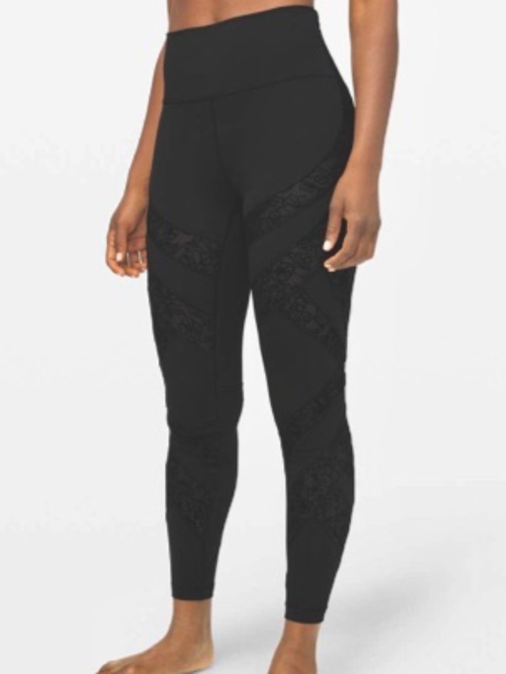 Lulu Lemon Wunder Under High-Rise Tight-Flocked 28"